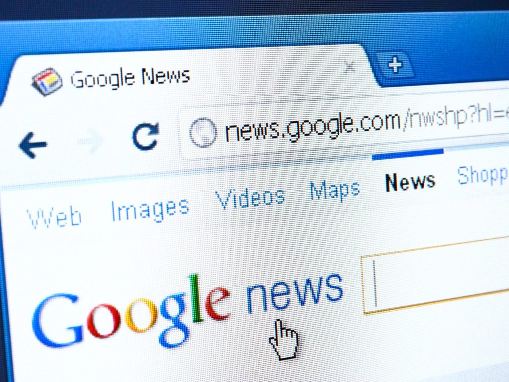 tela inicial do google noticias como sites para corretores de imóveis